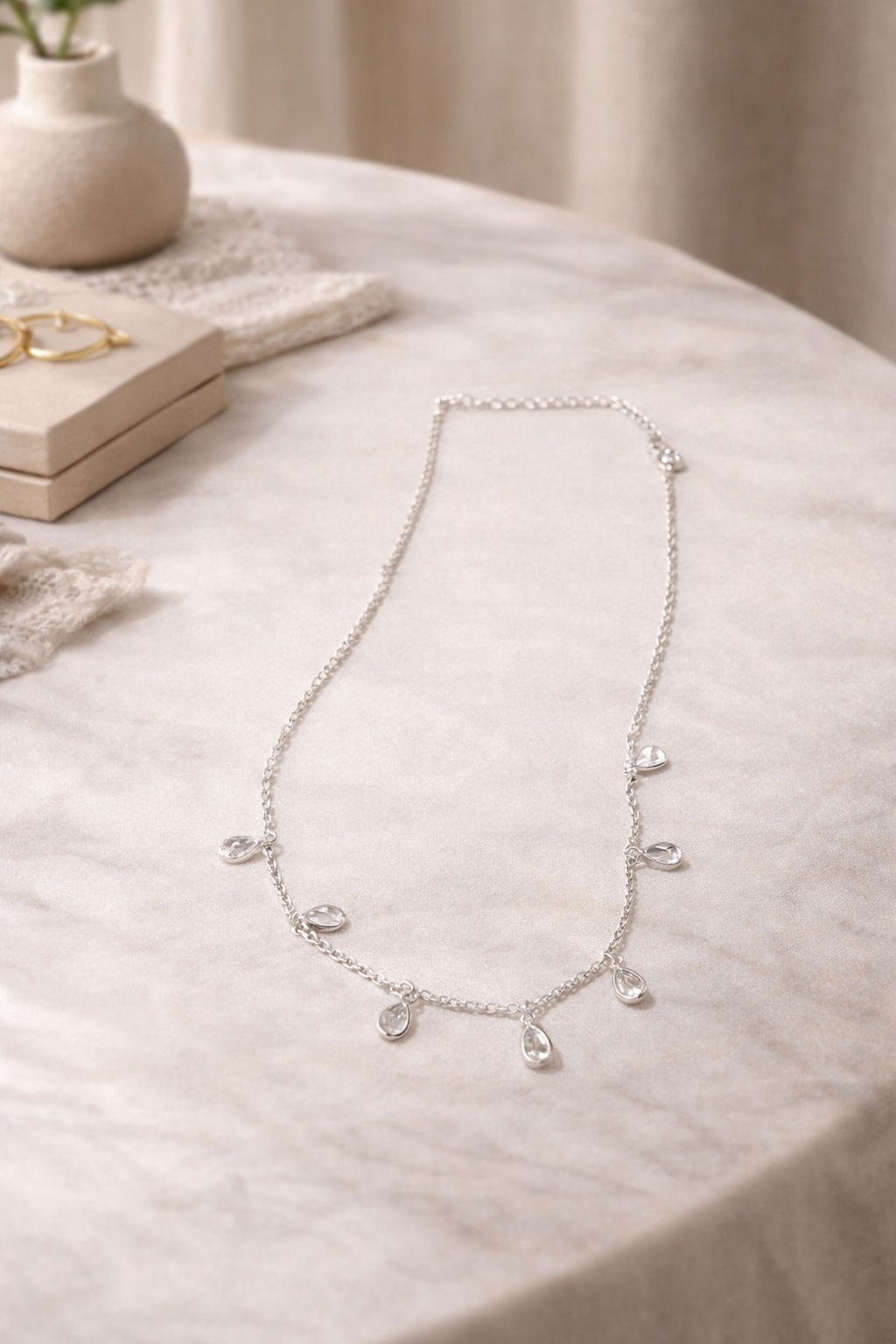 Choker Gotas Zircônia Cristais