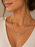 Choker Malha Lisa Com Bolinha Cravejada
