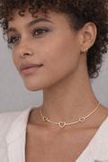 Chocker malha de coração
