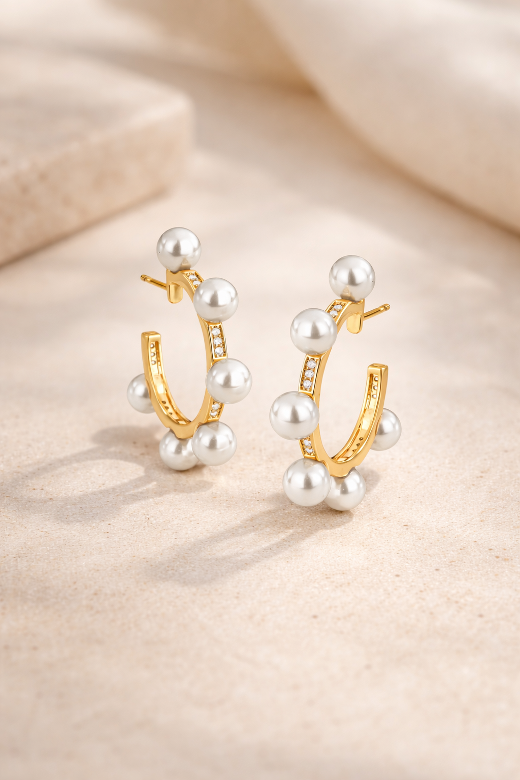 Argola de Pérolas com Zircônia