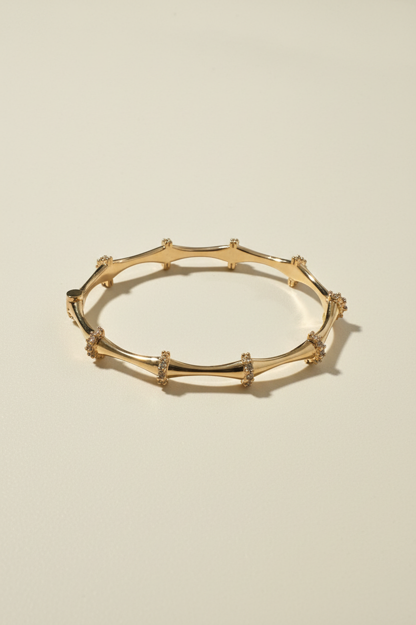Bracelete Liso com Zircônias